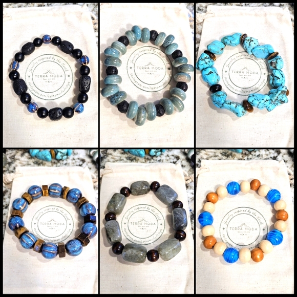 Terra Moda Beaded, Gemstone Bracelets, Size Medium, 9.5'' - Picture 1 of 9